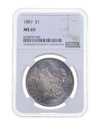 MS65 1887 Morgan Silver Dollar - Graded NGC