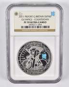 PF70 UCAM 2011 Great Britain 5 Pounds Silver Olympics Piefort NGC