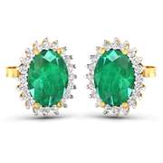 14 Kt White Gold Aquamarine Earrings