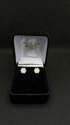 1 CT DIAMOND CLUSTER STUDS SET IN 14K WHITE GOLD