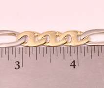 Fantastic Figaro Chain Bracelet in 14K Two-Tone Gold