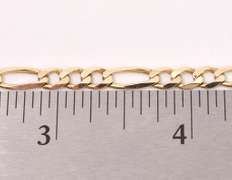 Classic Figaro Chain Bracelet in 14K Yellow Gold