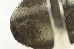 Sterling Silver J H Native American Turquoise Signed Ring