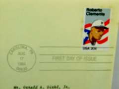 Roberto Clements 1984 1st Day Issue & 22KT Stamp