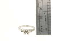 14K White Gold 4.7mm 1950's Vintage NOS Engagement Setting Ring