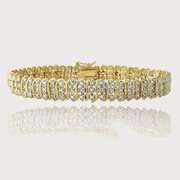 Gold Tone Diamond Bracelet