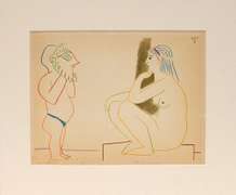 Picasso from rare limited edition. Original lithograph on paper