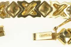 14K Yellow Gold 5.00 Ctw Natural Ruby XO Hugs Kisses Bracelet