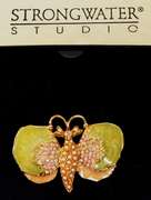 Jay Strongwater Studio Butterfly Brooch w/Box