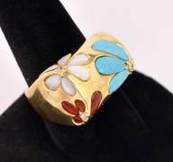 Multi-gem Vermeil/ Gold Over Sterling Ring