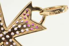 14K Rose Gold 1.41 Ctw Pink Sapphire Maltese Cross Pendant