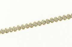 14K Yellow Gold 1.00 Ctw Diamond Zig Zag Vintage Tennis Bracelet