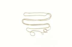 Sterling Silver 0.8mm Square Classic Box Chain Simple Link Necklace
