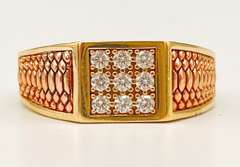 14kt Solid Yellow & Rose Gold Men's Ring