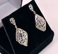 Amazing Abalone Sterling Silver Dangle Earrings
