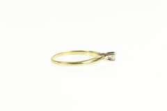 14K Yellow Gold Diamond Solitaire Classic Engagement Ring