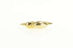 14K Yellow Gold 3D Puffy Elephant Animal Strength Symbol Charm/Pendant