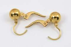 Lever Back 14k Ball Earrings