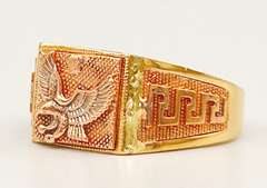 14kt Solid Yellow & Rose Gold Men's Ring