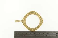 14K Yellow Gold Diamond $20 Liberty Gold Double Eagle Holder Pendant