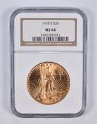 MS64 1915-S $20 Saint-Gaudens Gold Double Eagle NGC