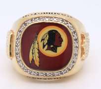 925 Sterling Silver Washington Redskins Ring