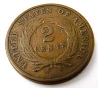 1869 U.S. 2 Cent Coin
