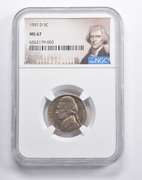 MS67 1957-D Jefferson Nickel NGC