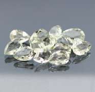 Gem grade 35.28ct pear cut green Quartz set