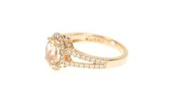 14K Rose Gold 2.53 Ctw Morganite VS Diamond Engagement Ring