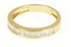 14K Yellow Gold 0.66 Ctw Princess Cut Diamond Wedding Band Ring