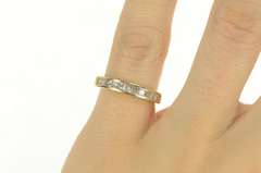 14K Yellow Gold 0.50 Ctw Diamond Princess Cut Wedding Band Ring