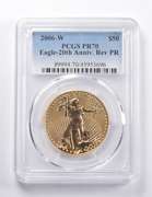 PR70 2006-W $50 American Gold Eagle 20th Anniv. REV PF 1 Oz Gold PCGS