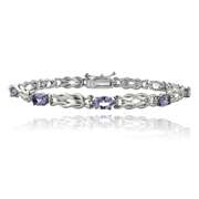 Amethyst & Diamond Accent Bracelet