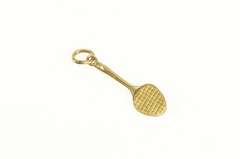 14K Yellow Gold Two Tone Tennis Racquet Racket Badminton Charm/Pendant
