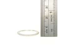 14K White Gold 0.25 Ctw Classic Diamond Stackable Wedding Ring
