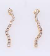 Brilliant Yellow Gold Diamond Dangle Earrings