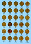 Set of Lincoln Wheat Cents 1941-1974-S in Album