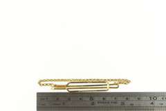 Gold Filled Art Deco Squared Classic Rolo Chain Tie Bar