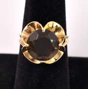 Amazing Smokey Quartz Ring in 14K Yellow Gold