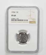PF69 1954 Jefferson Nickel - Graded NGC