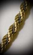 Elegant and Heavy 14K Two-Tone Wrapped Rope Necklace