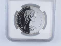 MS70 DPL 1987 Canada $1 Silver - John Davis Expedition - Graded NGC