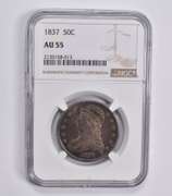AU55 1837 Capped Bust Half Dollar NGC