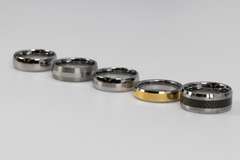 Lot of 5 Size 11.5 Tungsten Carbide Rings in Various Styles