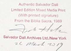 Very collectable Dali from Bible Sacra series.1969