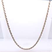 Vintage Italian 925 Sterling Silver Rope Chain Necklace