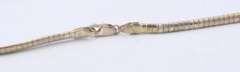 Lot of 2 Vintage Italian 925 Sterling Silver Omega Necklaces