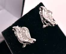 Lavish Diamond Earrings in 14K White Gold