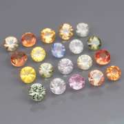 Glittering 20 piece 3.65ct fancy color Sapphire set